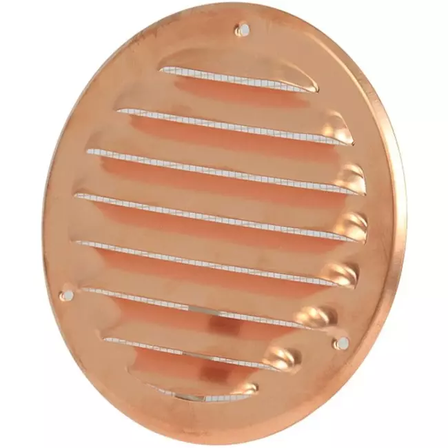 Griglia di aerazione in metallo tonda Ø200 mm rame - MR200Cu