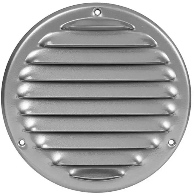 Griglia di aerazione in metallo tonda 100 mm grigia - MR100P - RAL9006