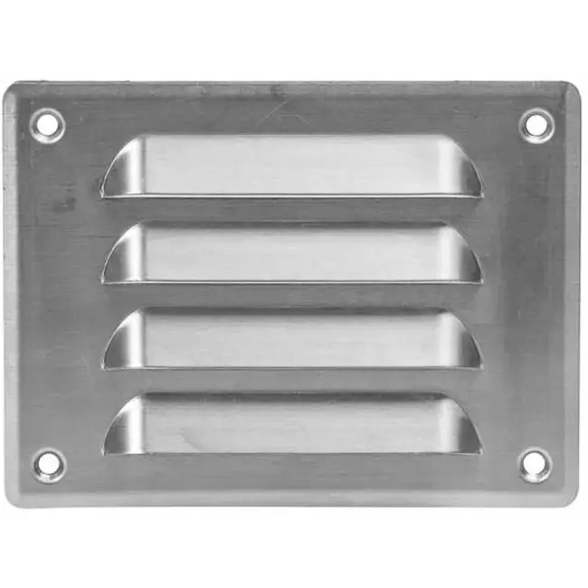 Griglia di aerazione quadrata in metallo 140x105 mm alluminio - MR14105Al