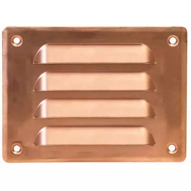 Griglia di aerazione quadrata in metallo 140x105 mm rame - MR14105Cu