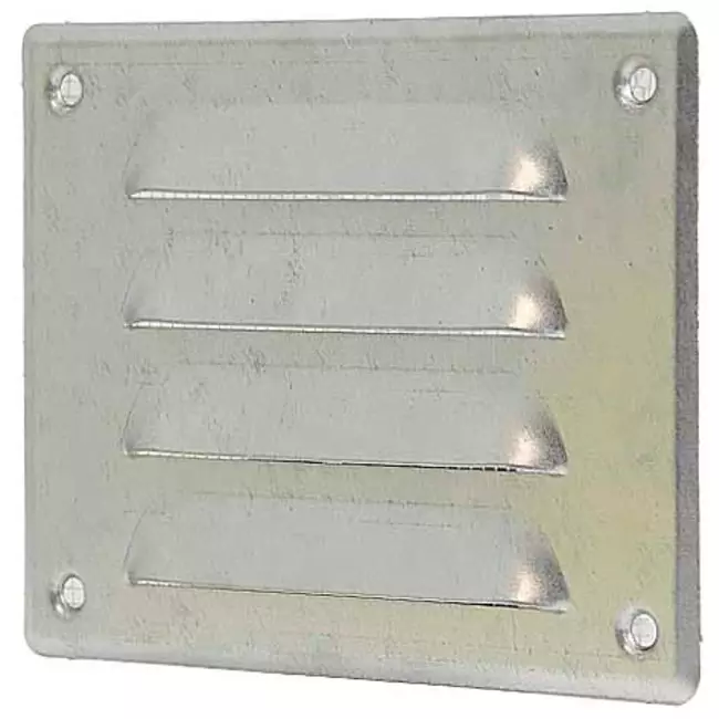 Griglia di aerazione quadrata in metallo 140x105 mm zinco - MR14105Zn