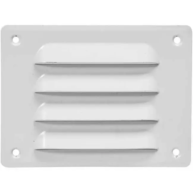 Griglia di aerazione quadrata in metallo 140x105 mm bianca- MR14105