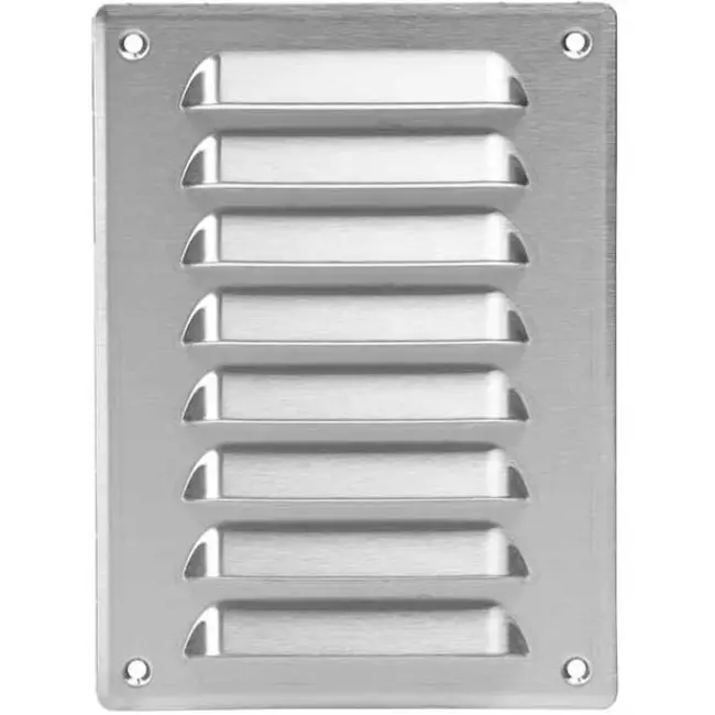 Griglia di aerazione quadrata in metallo 140x190 mm acciaio inox - MR1419i
