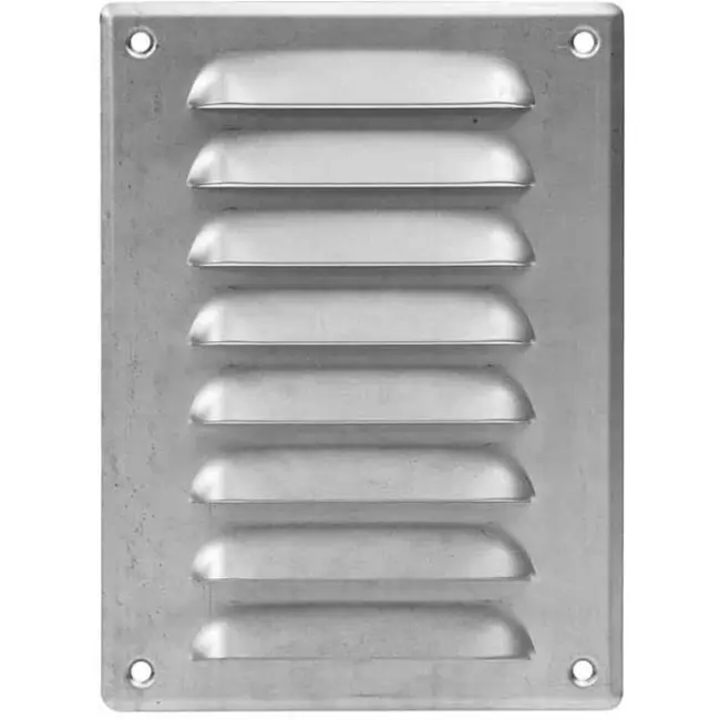 Griglia di aerazione quadrata in metallo 140x190 mm zinco - MR1419Zn