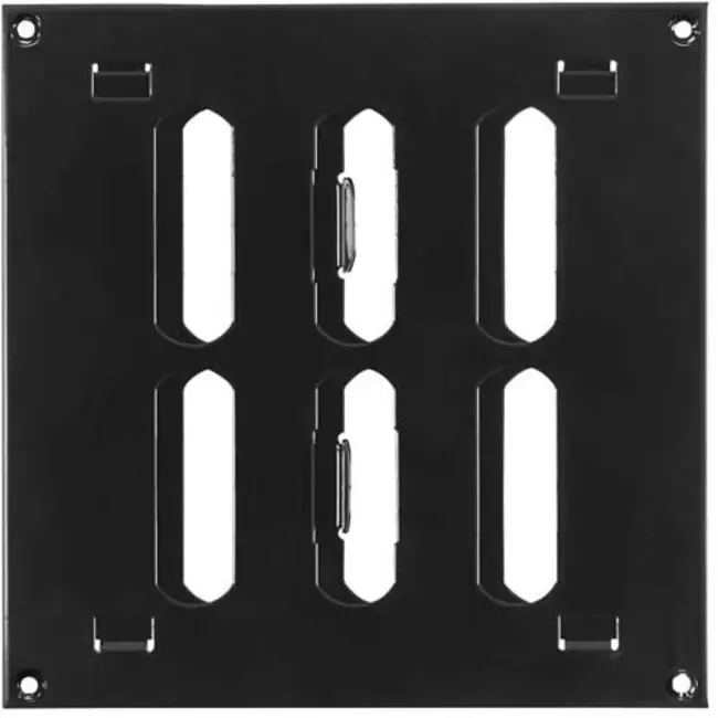 Griglia metallica regolabile 150x150 mm nera - MR1515RM - RAL9005