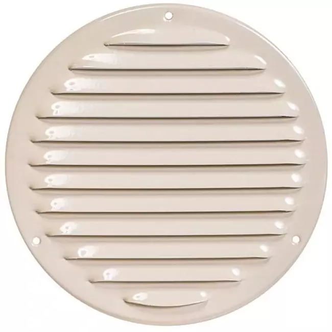 Griglia di aerazione in metallo tonda Ø 160 mm beige - MR160Y - RAL1015