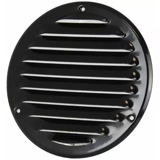 Griglia di aerazione in metallo rotonda 100 mm nera - MR100M - RAL9005