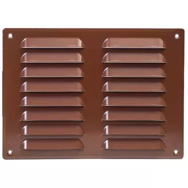 Griglia di aerazione quadrata in metallo 260x190 mm marrone - MR2619B