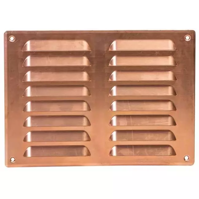 Griglia di aerazione quadrata in metallo 260x190 mm rame - MR2619Cu