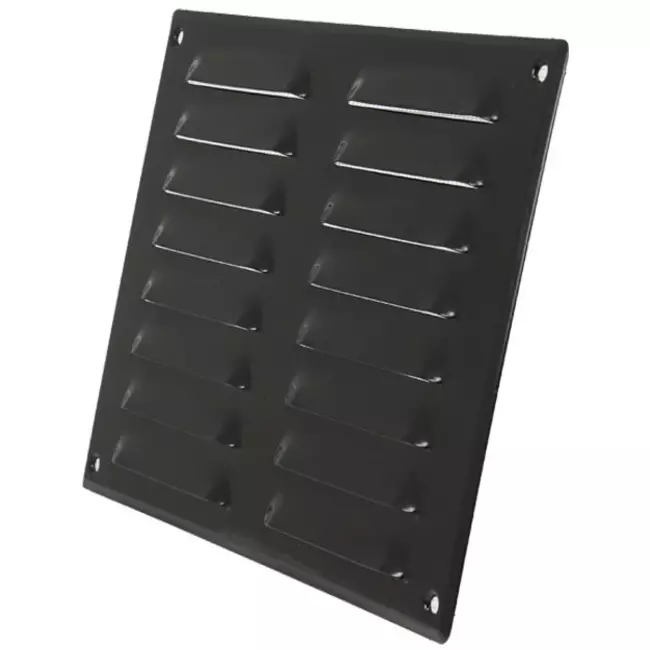 Griglia di aerazione quadrata in metallo 260x190 mm nera - MR2619M - RAL9005