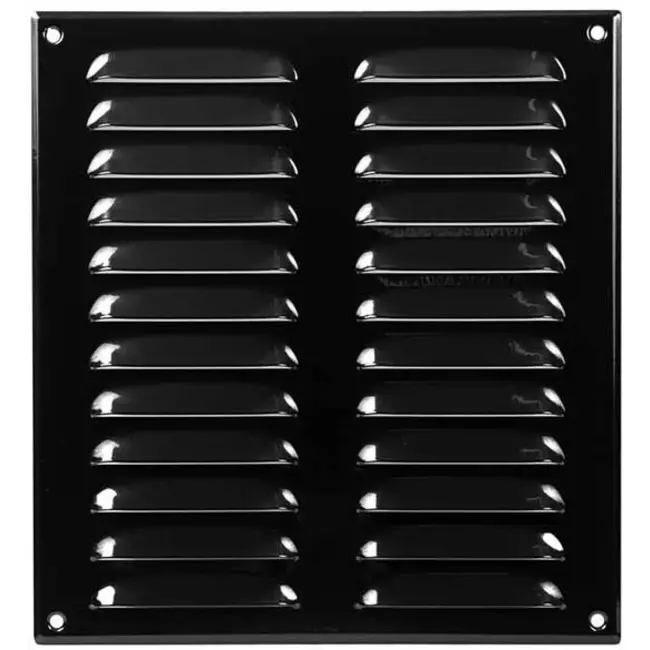 Griglia di aerazione quadrata in metallo 260x280 mm nera - MR2628M - RAL9005
