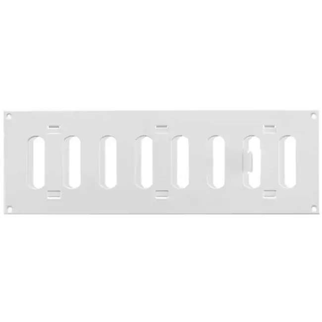 Griglia regolabile a fessura rettangolare in metallo 300x100 bianca - MR3010R - RAL9016
