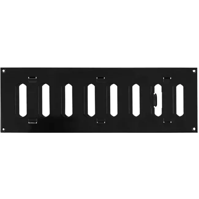 Griglia metallica regolabile 300x100 mm nera - MR3010RM - RAL9005