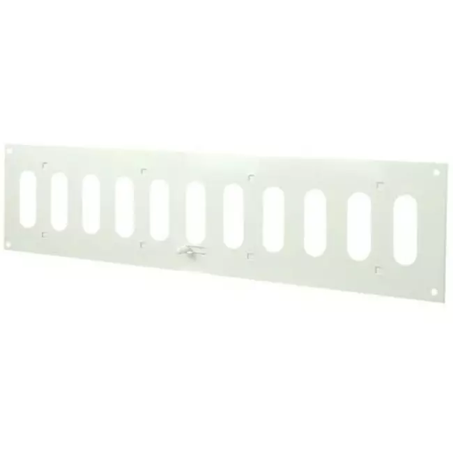 Griglia regolabile a fessura rettangolare in metallo 400x100 bianca - MR4010R - RAL9016