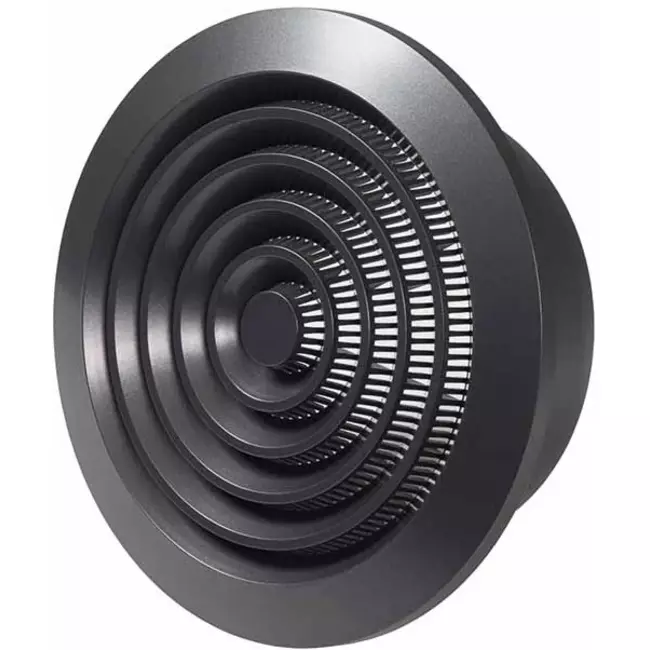 Griglia di aerazione tonda grata Ø125 mm antracite - NGA125A
