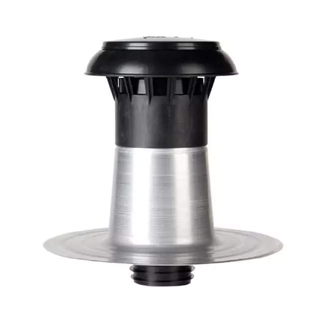 Ventilazione per tetto piatto a doppia parete con copertura in plastica Ø 90-100 mm