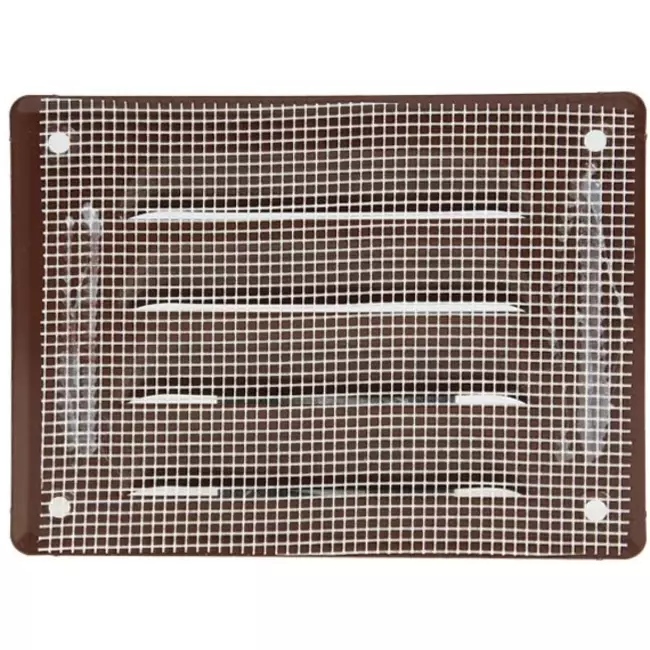 Griglia di aerazione quadrata in metallo 140x105 mm marrone - MR14105B