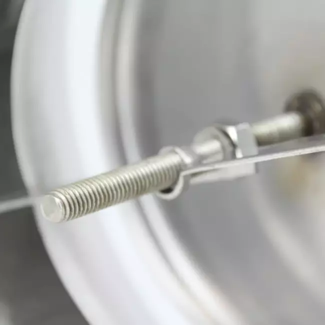 Valvola di estrazione di ventilazione in acciaio inox Ø 125 mm con boccola di montaggio - DVS125Y/ 1