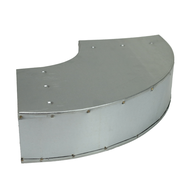 Curva 90 gradi 220x80 mm orizzontale per canalizzazione