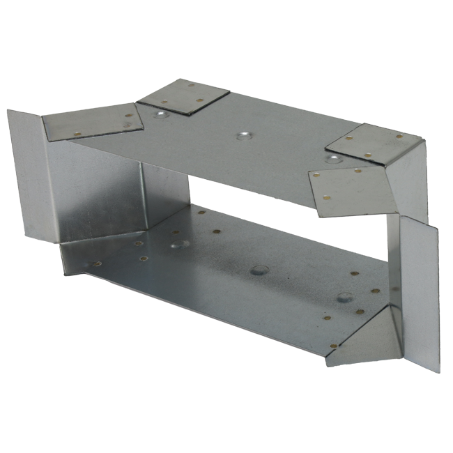 Attacco laterale 220x80 mm per canna fumaria