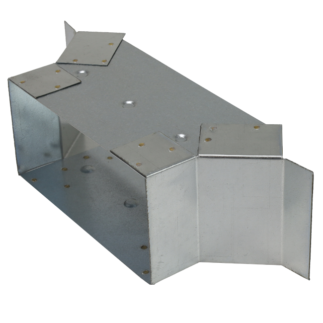 Attacco laterale 220x80 mm per canna fumaria