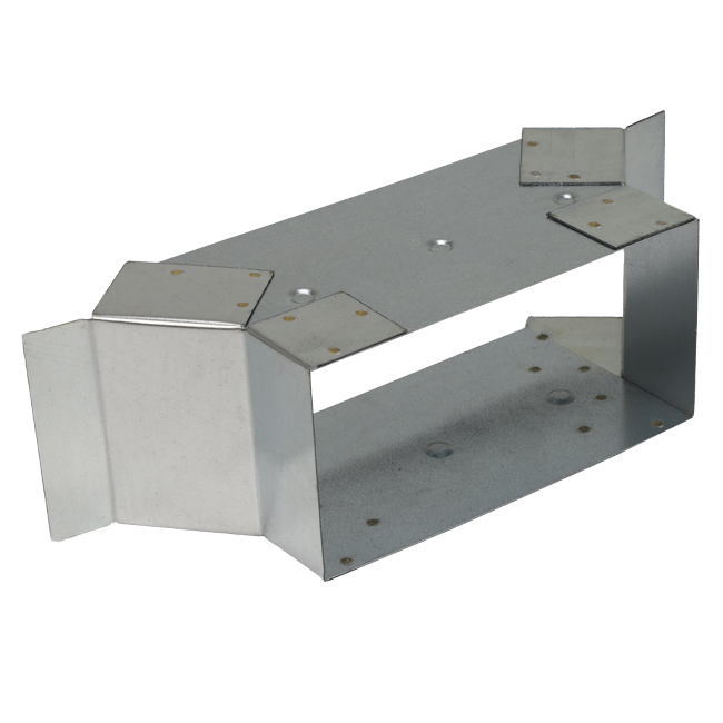 Attacco laterale 220x80 mm per canna fumaria