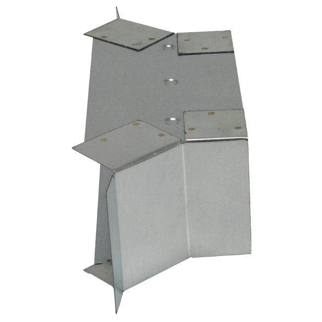 Attacco laterale 220x80 mm per canna fumaria