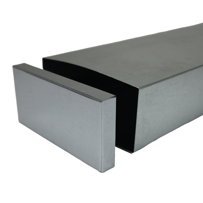 Coperchio 300x80 per tubo rettangolare zincato