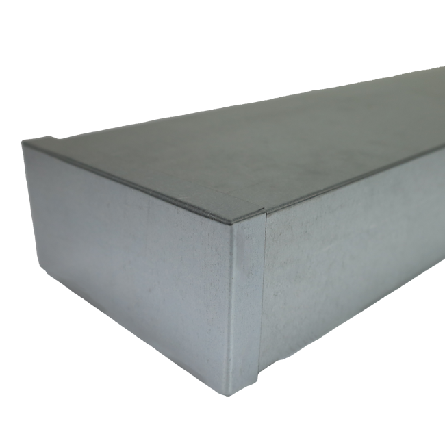 Coperchio 300x80 per tubo rettangolare zincato