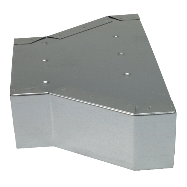Riduttore 300 x 80 mm a 220 x 80 per tubo rettangolare zincato