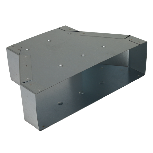 Riduttore 300 x 80 mm a 220 x 80 per tubo rettangolare zincato