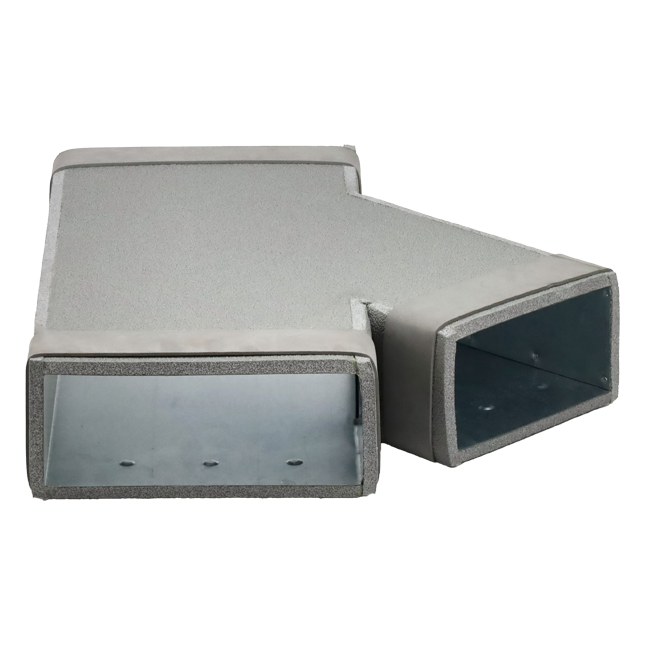 Termodotto pezzo a T 45 gradi 220x80 - 170x80 per canalizzazione