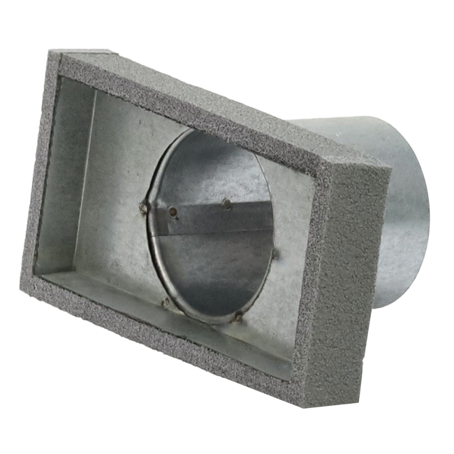 Coperchio per termodotto 170x80 con attacco diametro 80 mm per canalizzazione