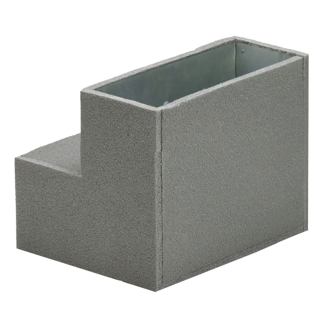Termodotto a gomito 90 gradi 220x80 mm verticale