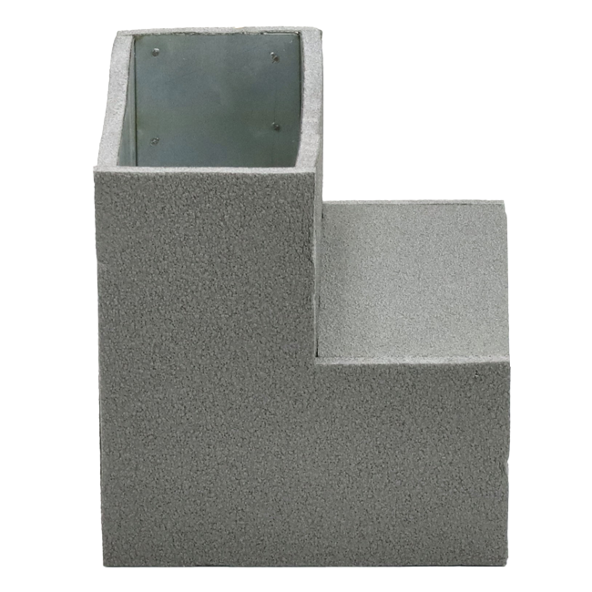 Termodotto a gomito 90 gradi 220x80 mm verticale