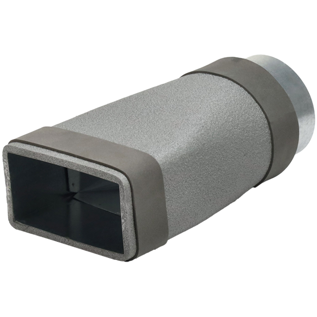 Riduzione del termodotto da 220x80 mm a 125 mm di diametro