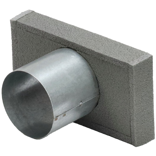 Terminale del termodotto 220x80 mm con diametro del raccordo 80 mm