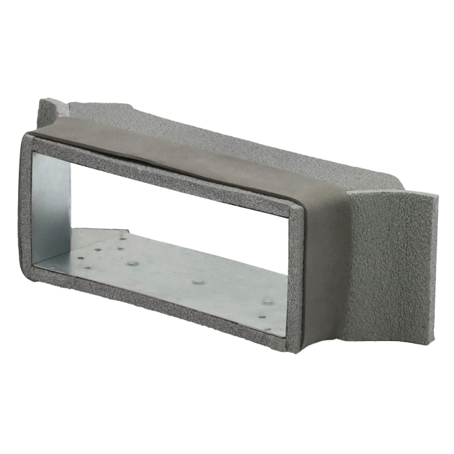 Raccordo laterale del termodotto 220x80 mm per condotti rettangolari