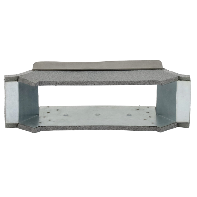 Raccordo laterale del termodotto 220x80 mm per condotti rettangolari