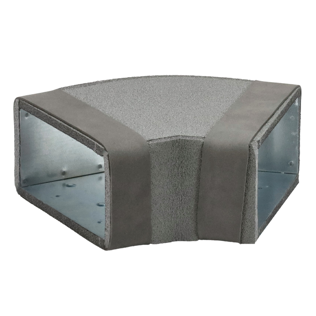 Termodotto a gomito 45 gradi 300x80 mm orizzontale