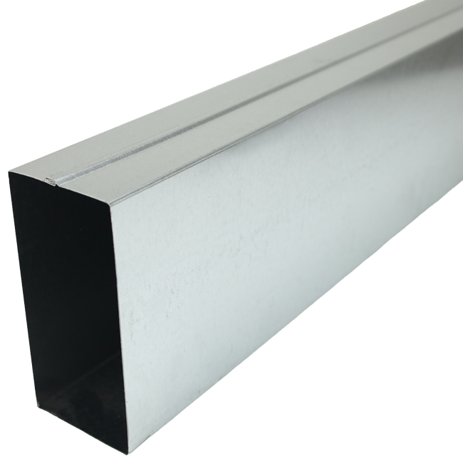 Canale gettato in fusione zincato 220x80 mm per lunghezza 1500 mm