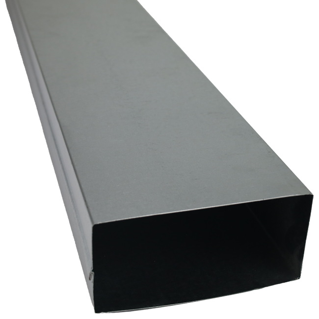 Canale gettato in fusione zincato 220x80 mm per lunghezza 1500 mm