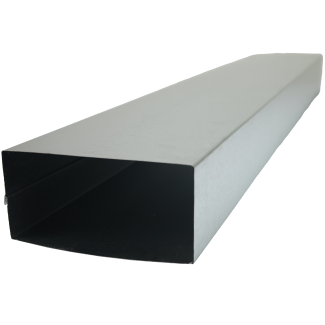 Canale gettato in fusione zincato 220x80 mm per lunghezza 1500 mm