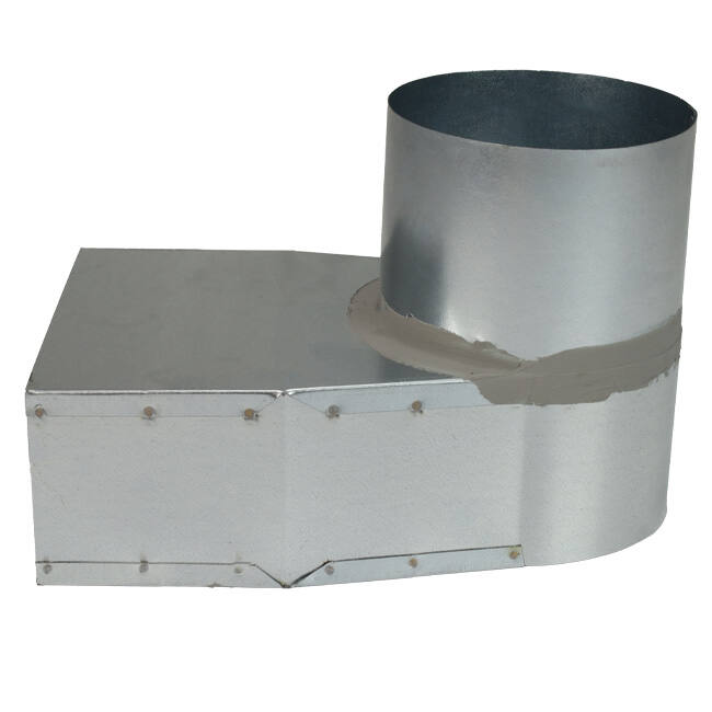 Tubo angolare 220x80 mm con diametro 160 mm per canalizzazione