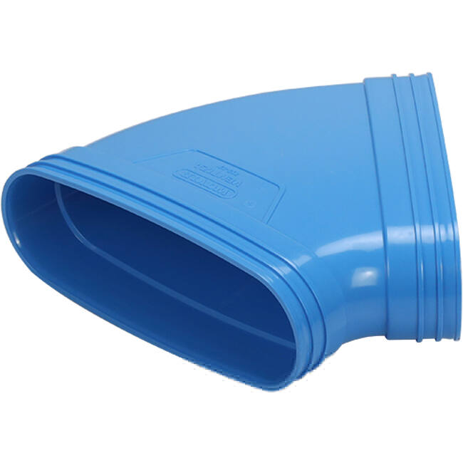 Wavin Ventiza Curva 45 gradi PVC ovale 235x80 mm orizzontale M/M