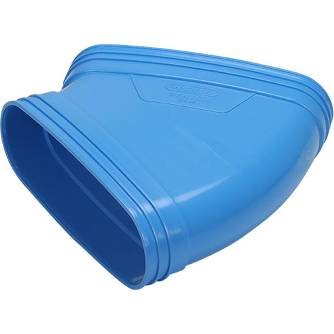 Wavin Ventiza Curva 45 gradi PVC ovale 235x80 mm orizzontale M/M