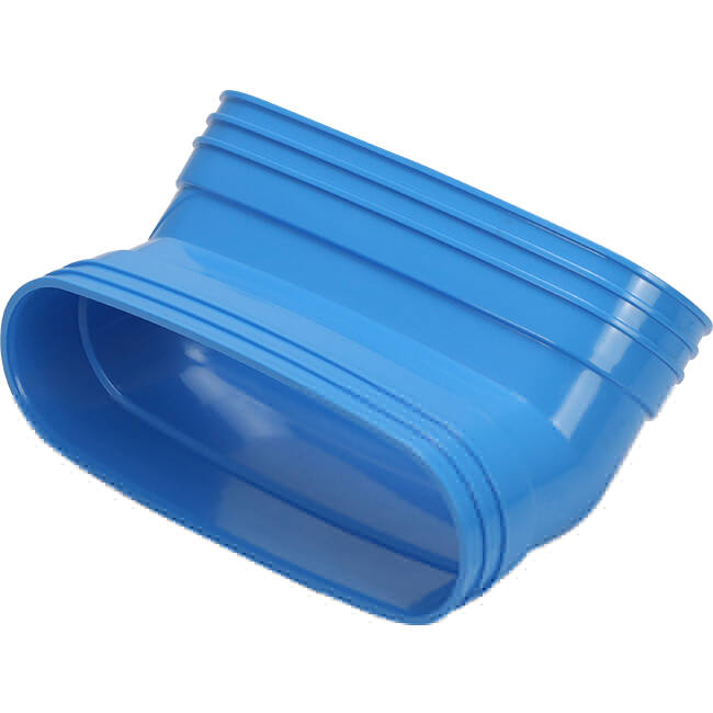 Wavin Ventiza Curva 45 gradi PVC ovale 195x80 mm verticale M/M