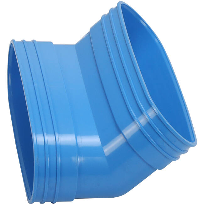 Wavin Ventiza Curva 45 gradi PVC ovale 195x80 mm verticale M/M