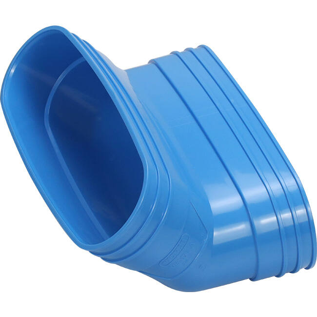 Wavin Ventiza Curva 45 gradi PVC ovale 195x80 mm verticale M/M