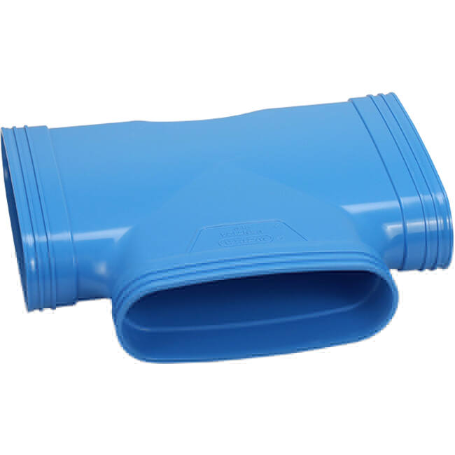 Wavin Ventiza Raccordo a T 90 gradi PVC ovale 195x80 mm M/M/M
